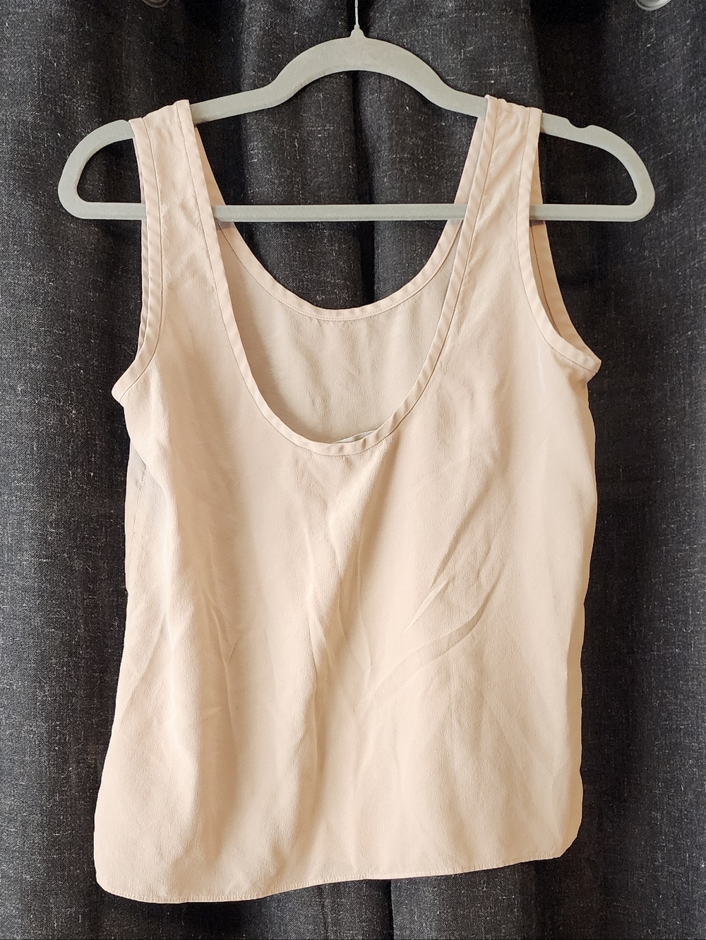 Everlane Beige Crop Tank Top Women’s Size 0 Minimalist Sleeveless Top 100% Silk